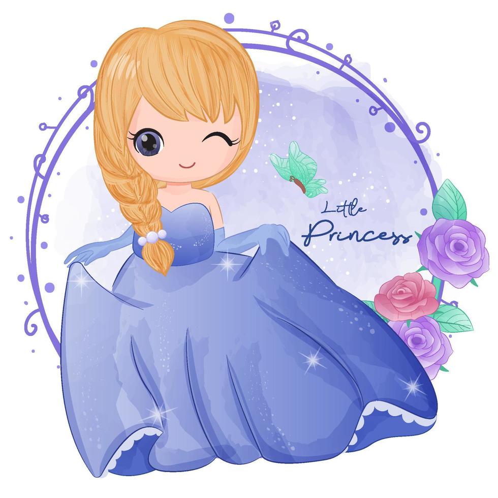 Ilustraciones de princesas lindas vector