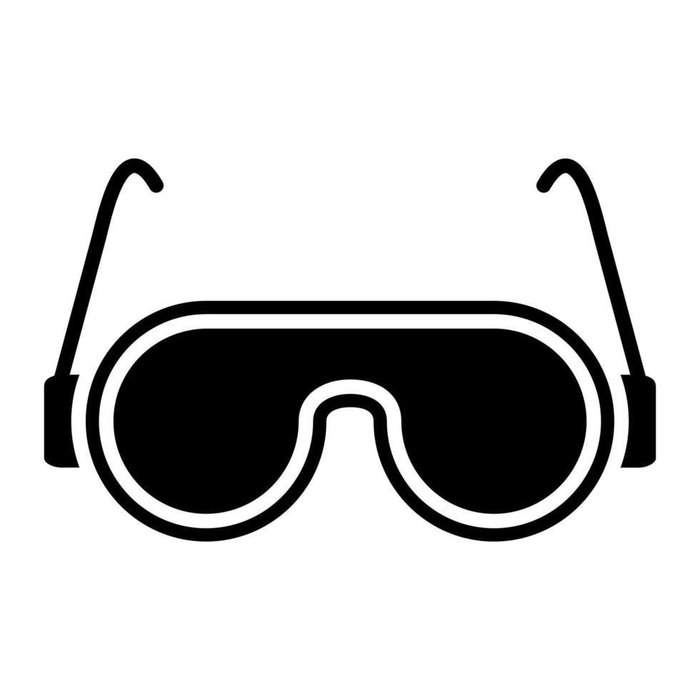 Safety Glasses Glyph Icon vector
