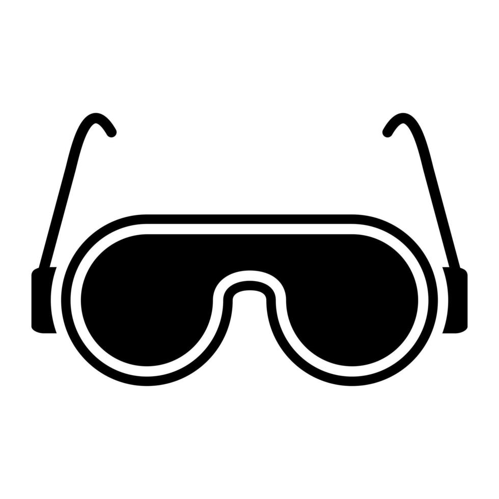 icono de glifo de gafas de seguridad vector