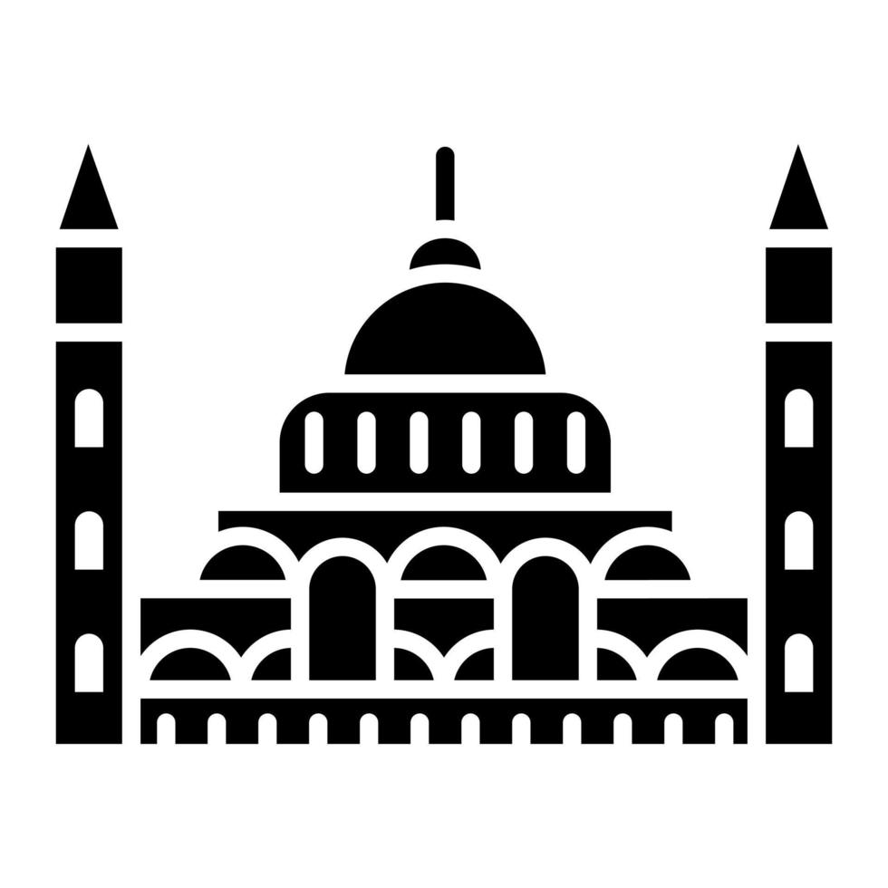 Hungarian Parliament Glyph Icon vector