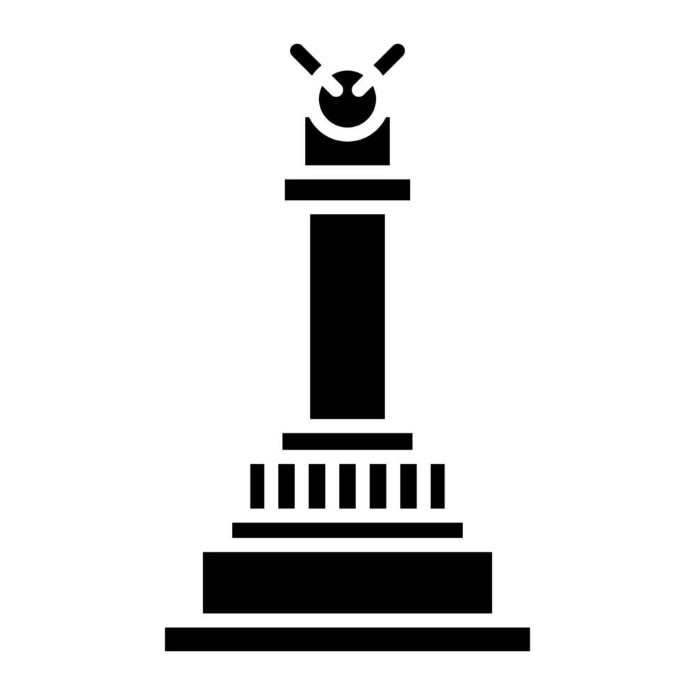 icono de glifo de columna de victoria vector