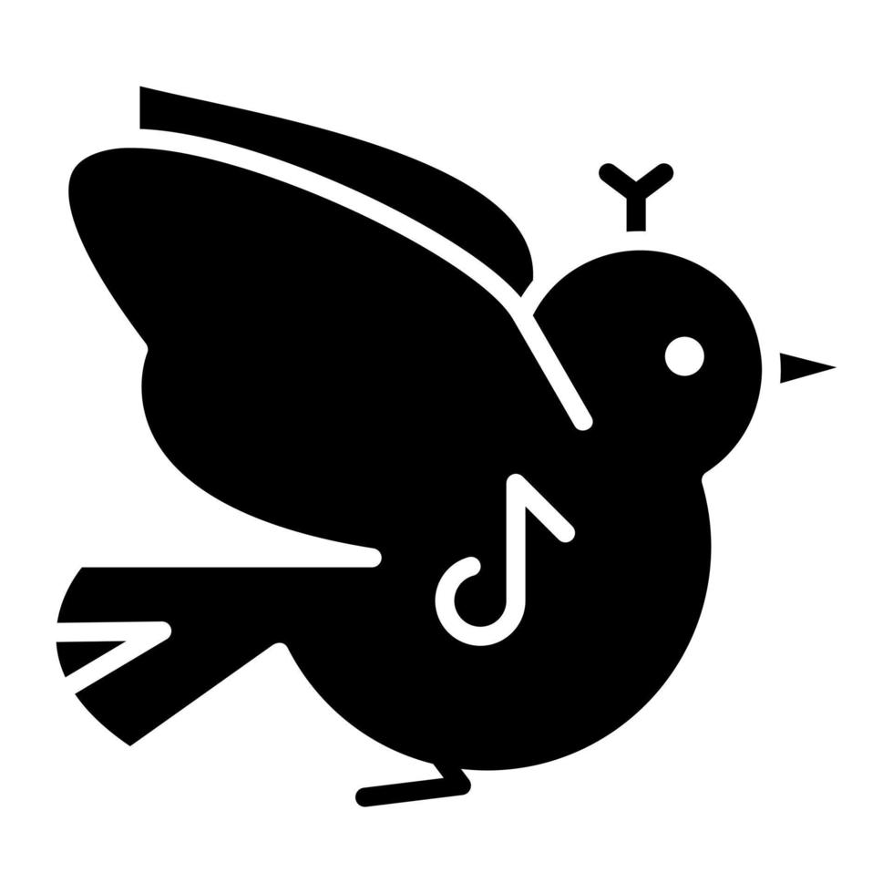 Spring Birds Glyph Icon vector