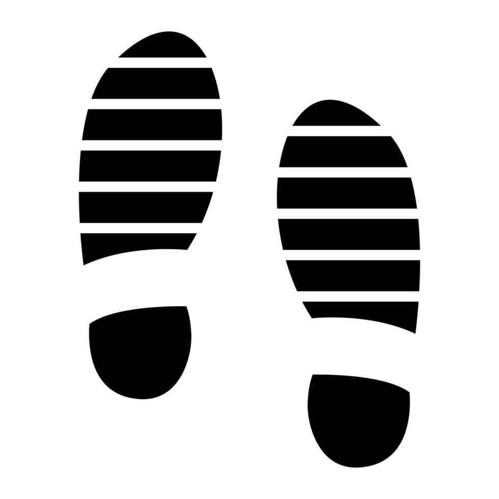 Footprint Glyph Icon vector