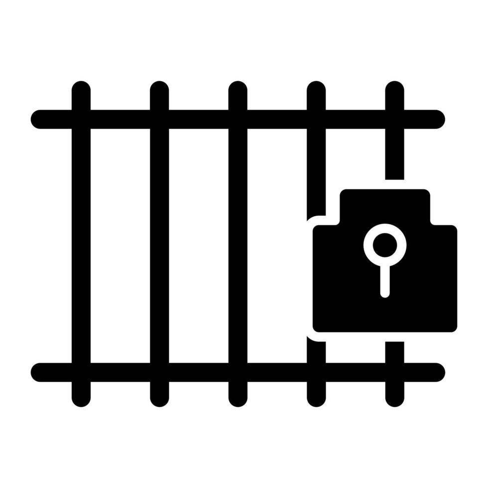 Jail Glyph Icon vector