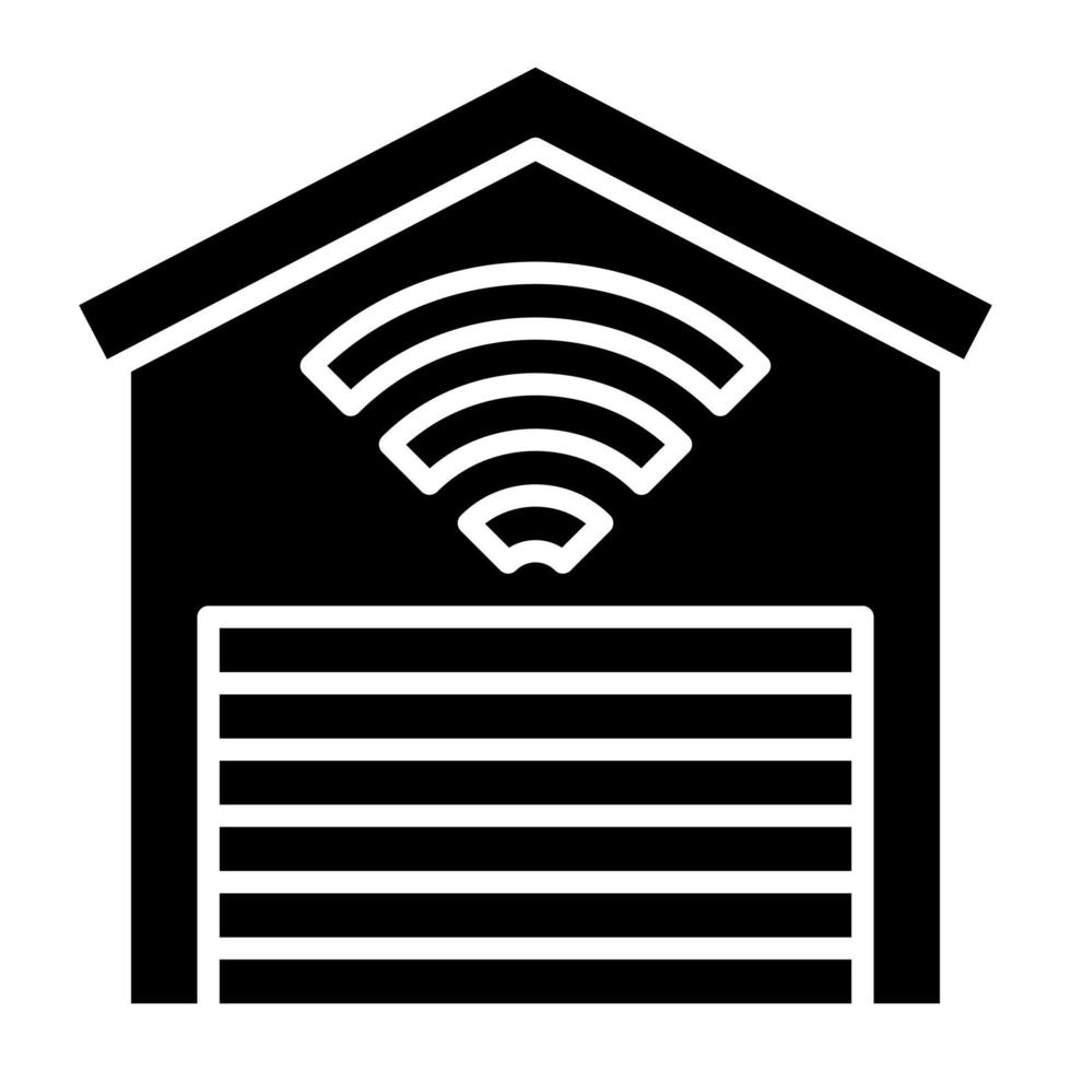 Smart Garage Line Icon vector