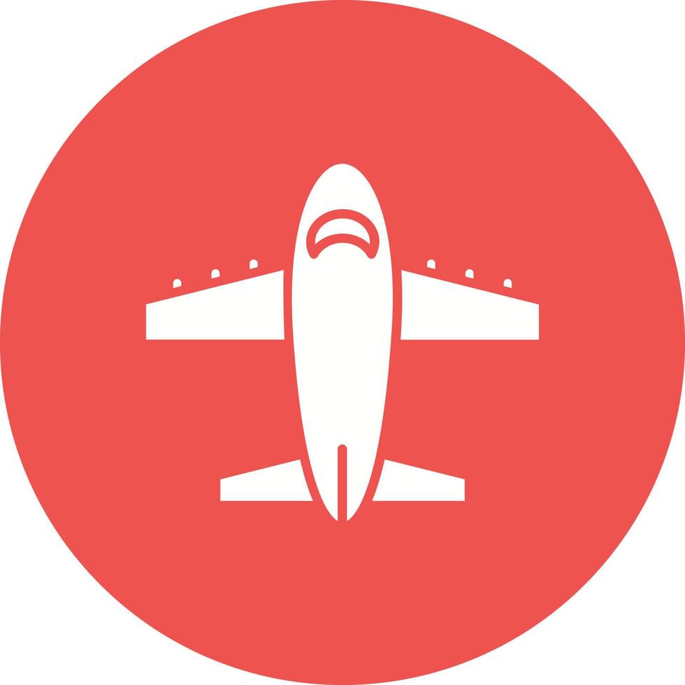 Aircraft Glyph Circle Bakground Icon vector