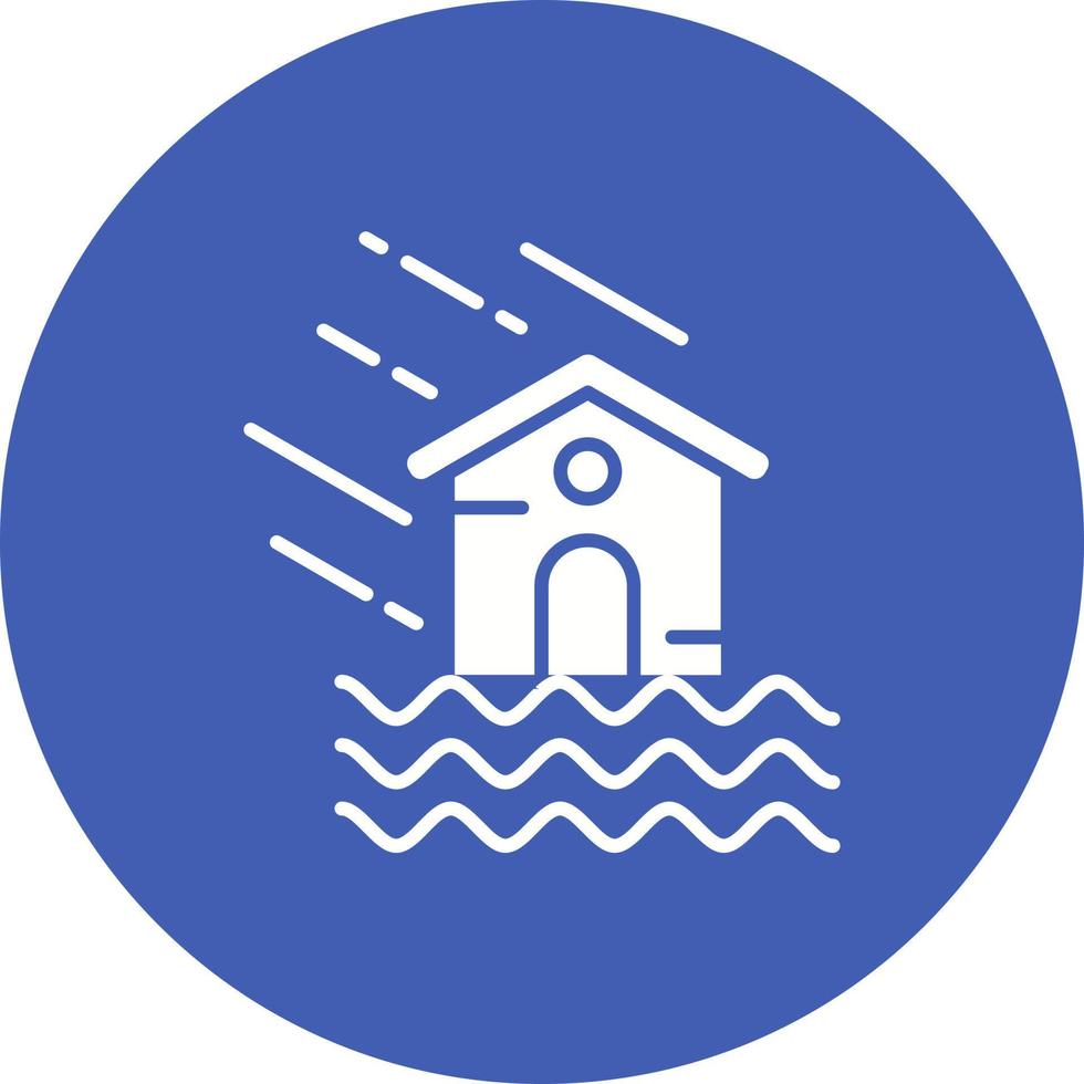 Wind Disaster Glyph Circle Bakground Icon vector