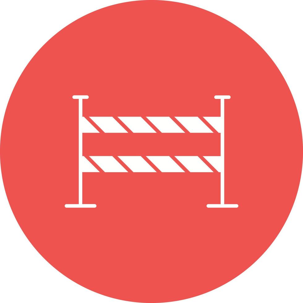 Police Barrier Glyph Icon vector