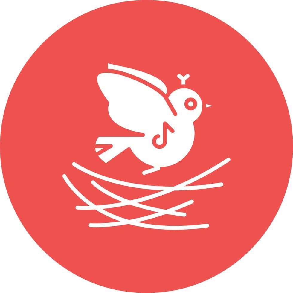 Brids in Nest Glyph Icon vector