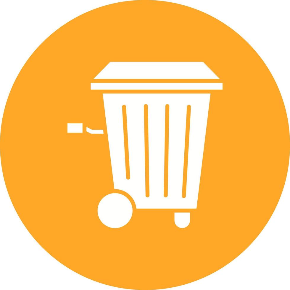 Trash Bin Glyph Icon vector