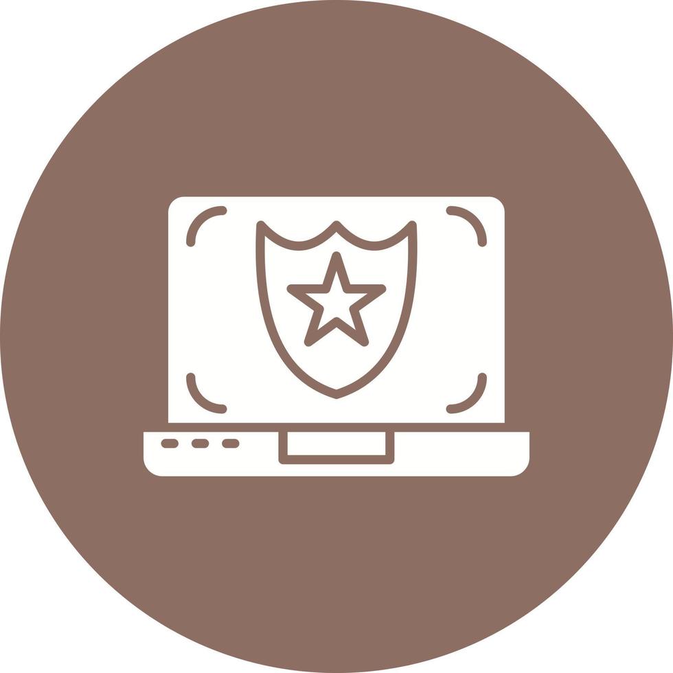 Online Police Glyph Icon vector