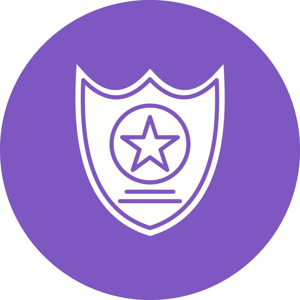 Sheriff Badge Glyph Icon vector