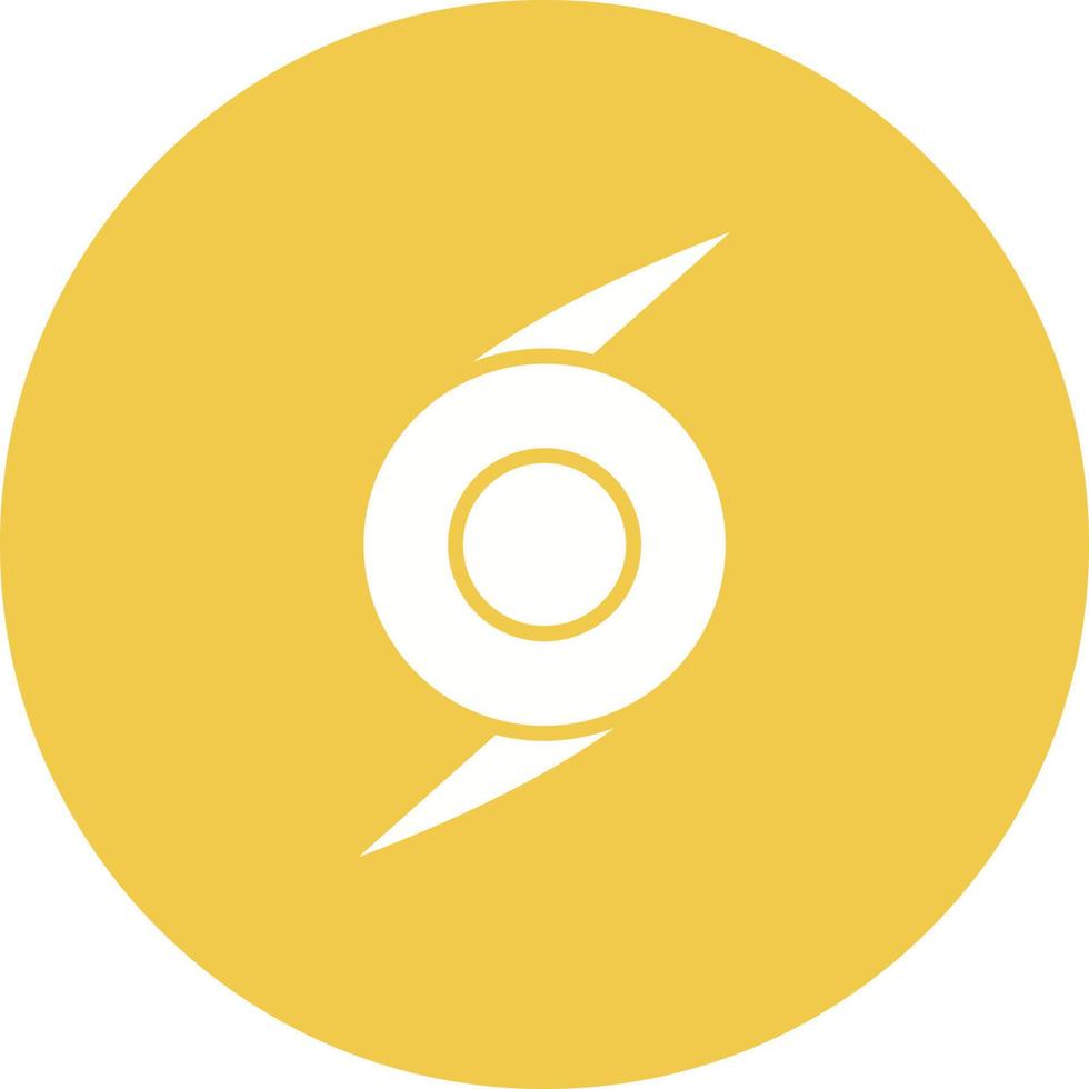 Hurricane Glyph Circle Bakground Icon vector