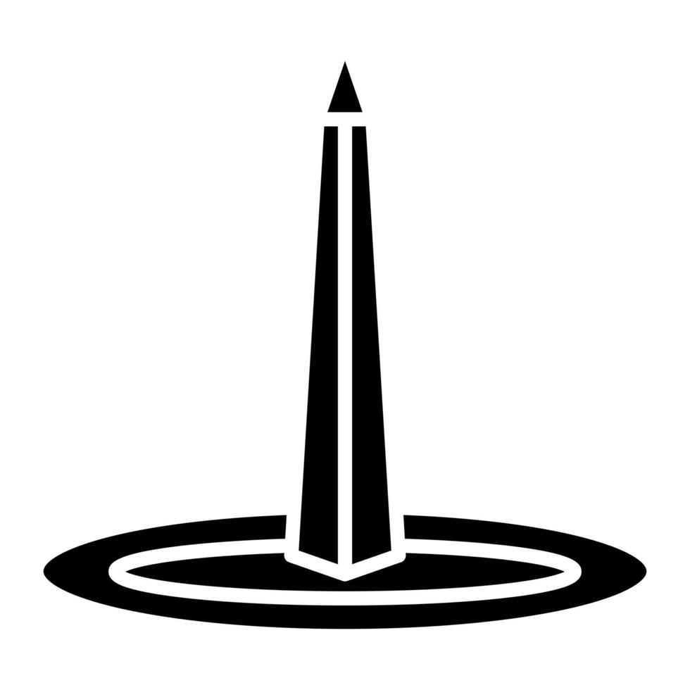 Obelisk Of Buenos Aires Glyph Icon vector
