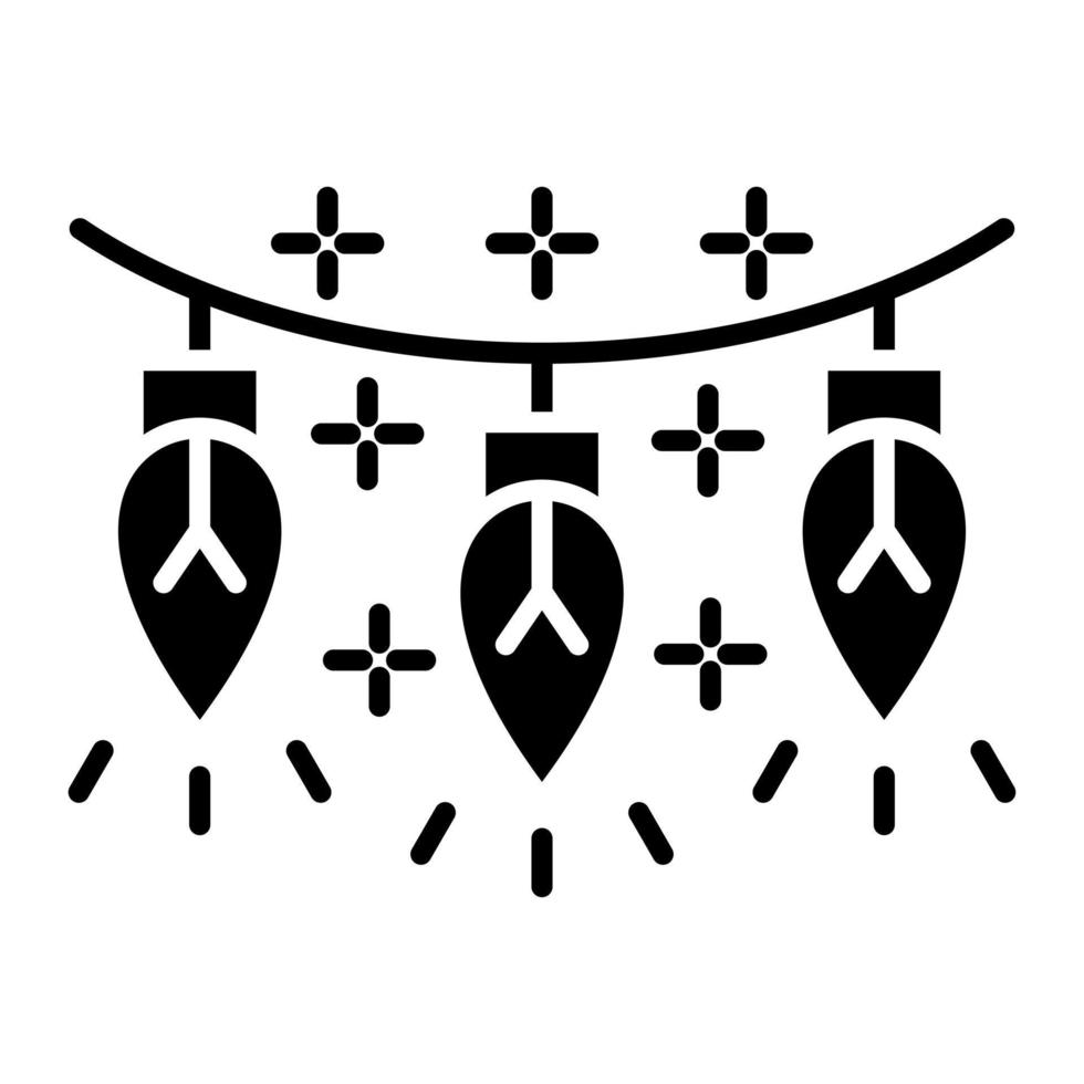 Winter Lights Glyph Icon vector