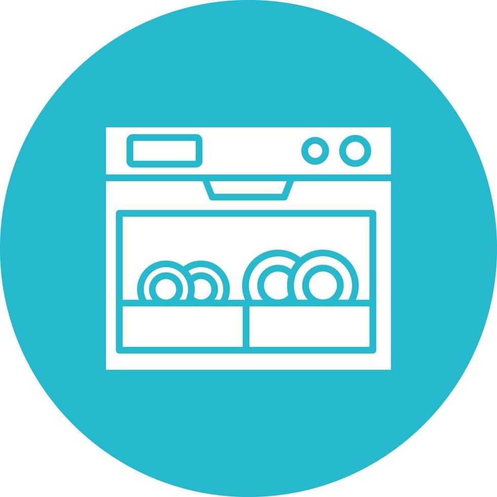 Dishwashing Glyph Icon vector