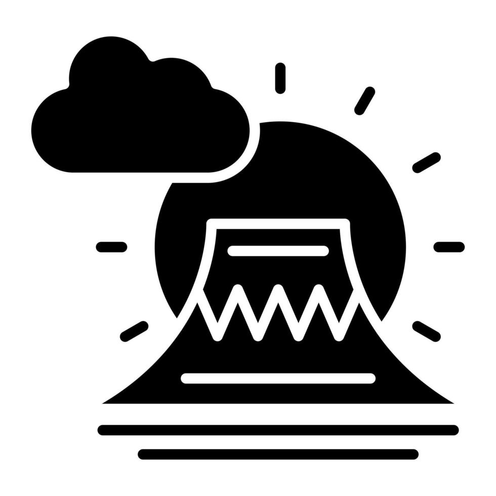 Fuji Glyph Icon vector