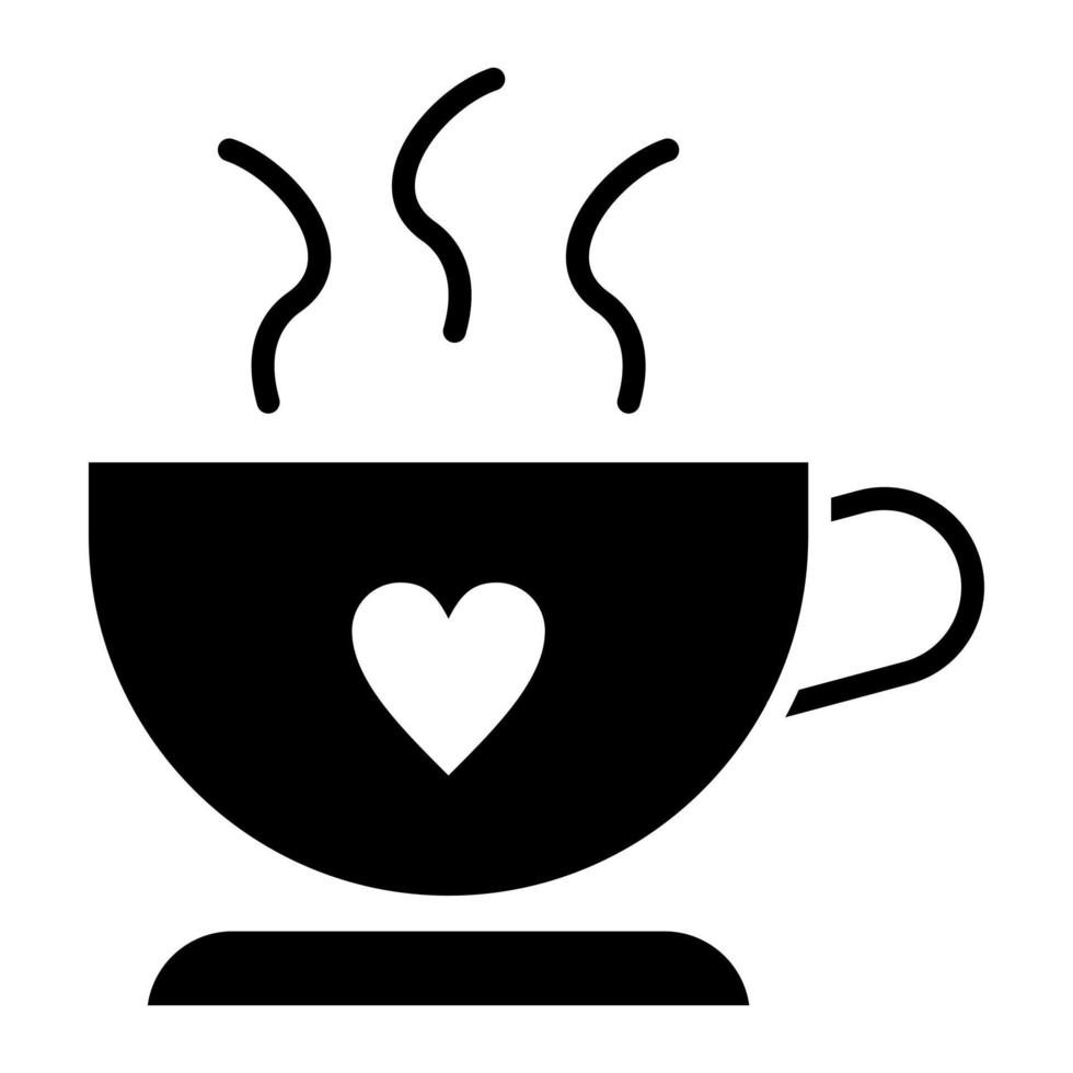 Coffee Cup Glyph Icon vector