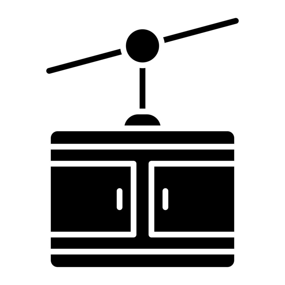 Cable Car Line Icon vector