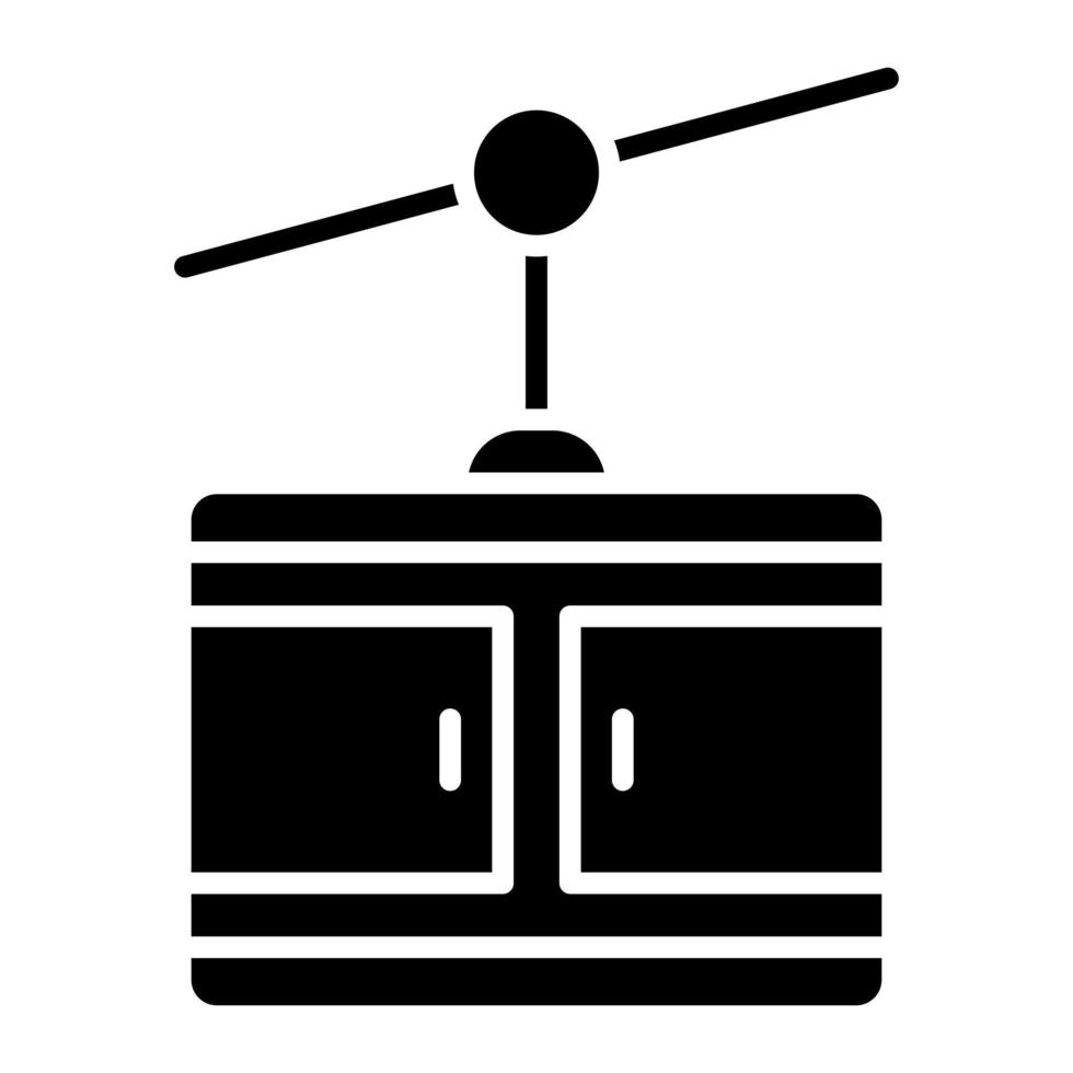 icono de línea de teleférico vector