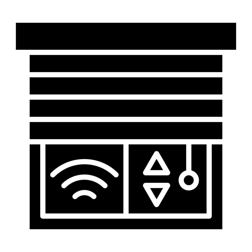 Smart Blind Line Icon vector