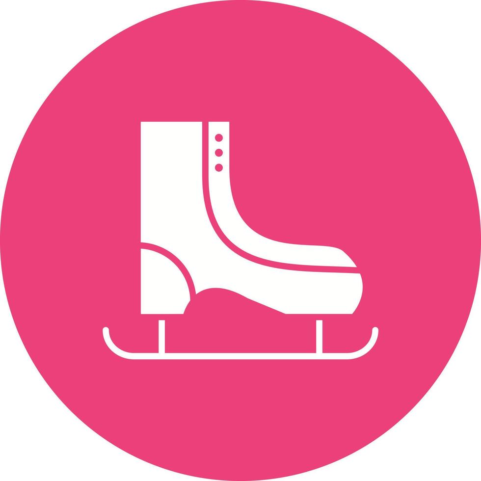 Ice Skate Glyph Icon vector