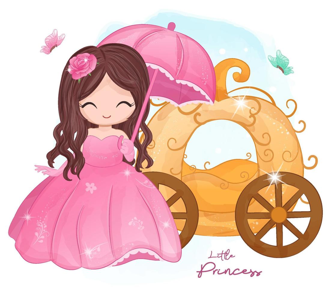 linda princesita ilustración vector