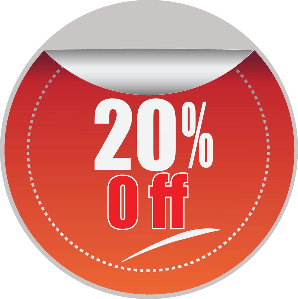 20 Percentage off discount promotion sale for your unique selling poster vector