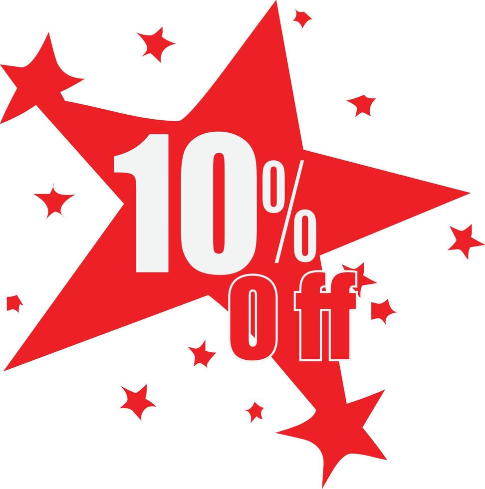 10 Percentage off discount promotion sale for your unique selling poster, banner, discount, ads. vector