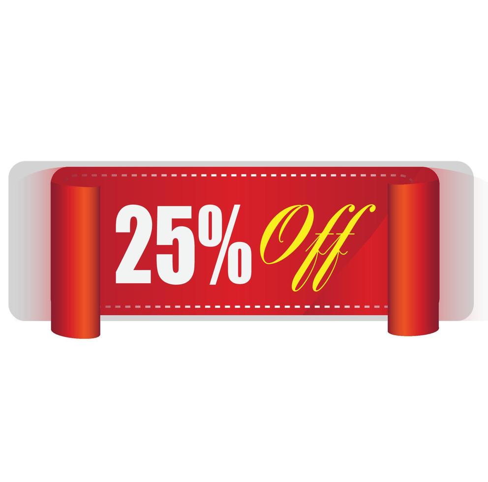 25 Percentage off discount promotion sale for your unique selling poster, banner, discount, ads. vector