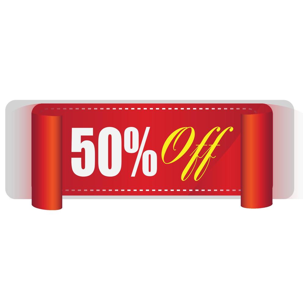 50 Percentage off discount promotion sale for your unique selling poster, banner, discount, ads. vector