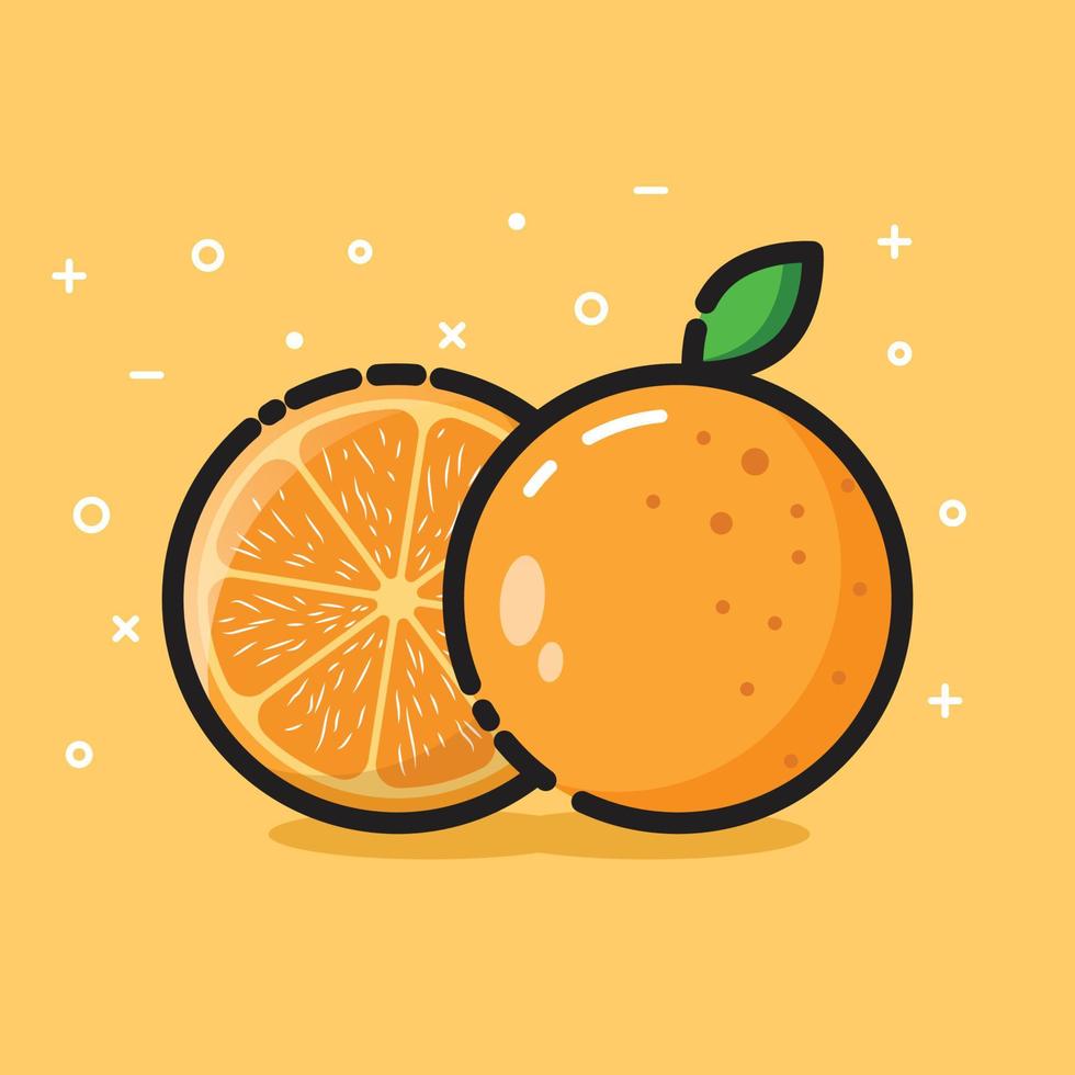 linda ilustración naranja con archivo eps 10 vector