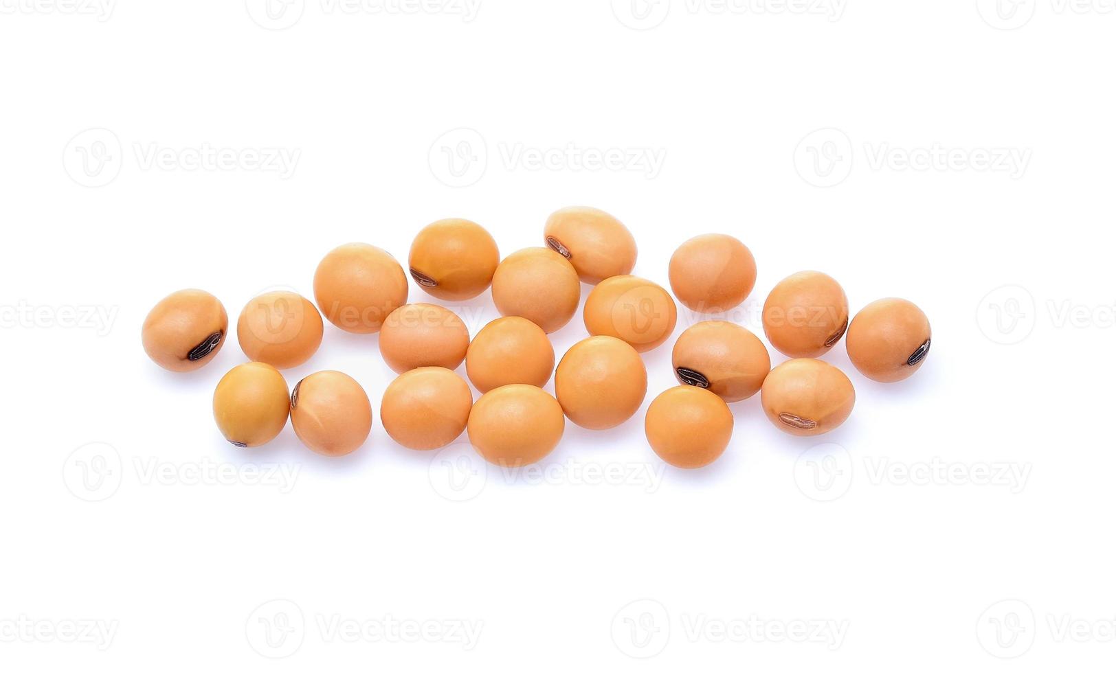 Soybeans isolate on white background. photo