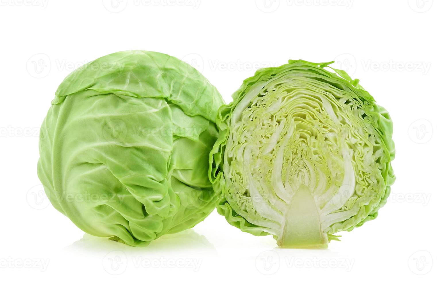 Green cabbage isolated on white background. 7334538 Stock Photo at Vecteezy