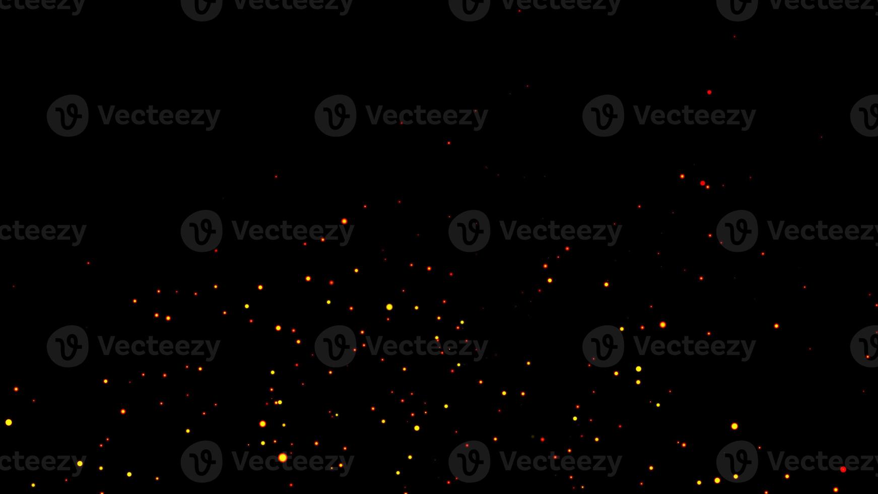 sparks from the fire on a black background photo