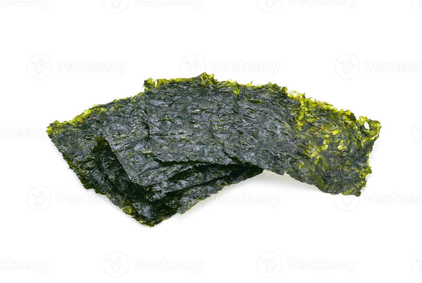 Dried seaweed isolated on the white background. photo