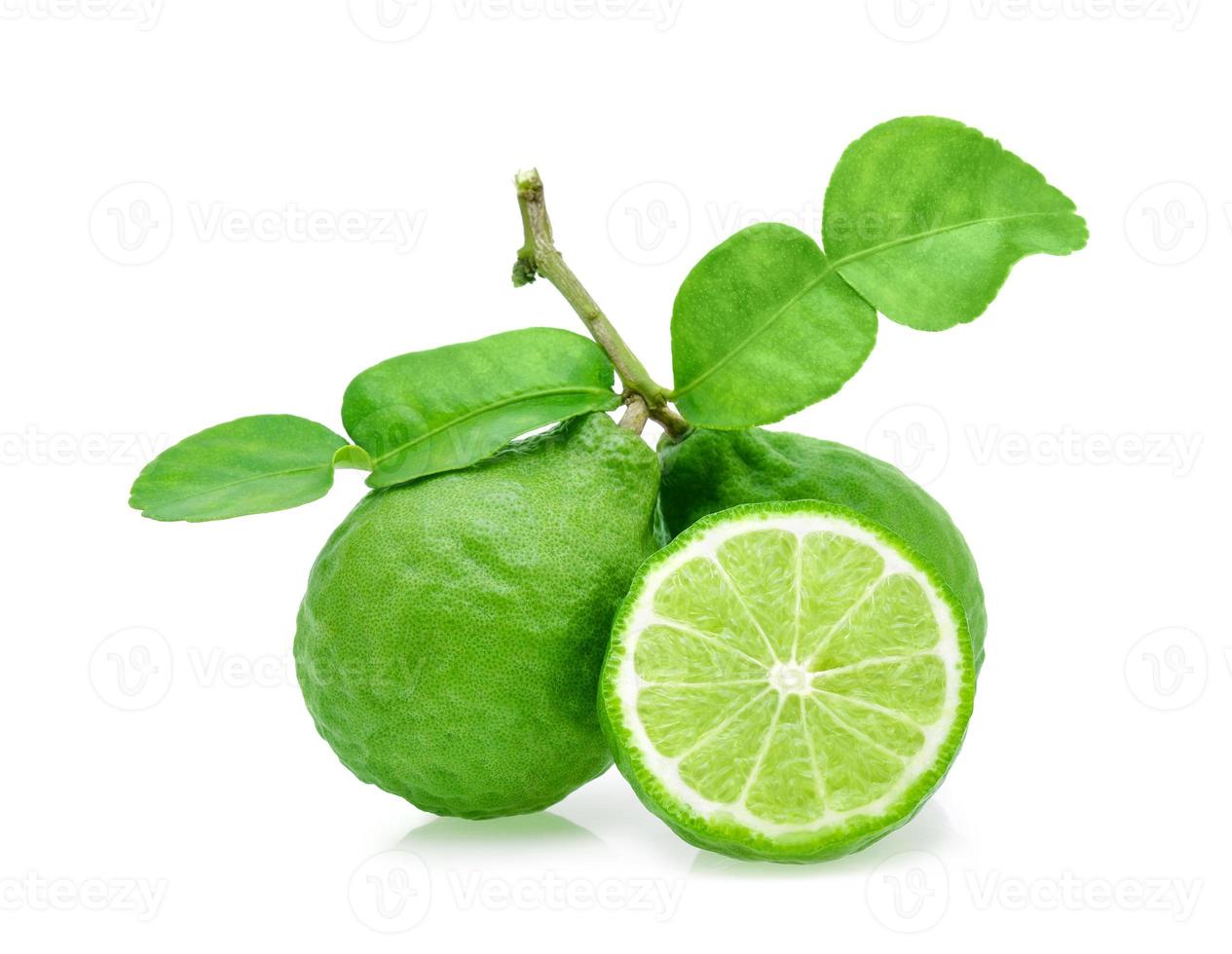 Bergamot fruit isolated on white background photo