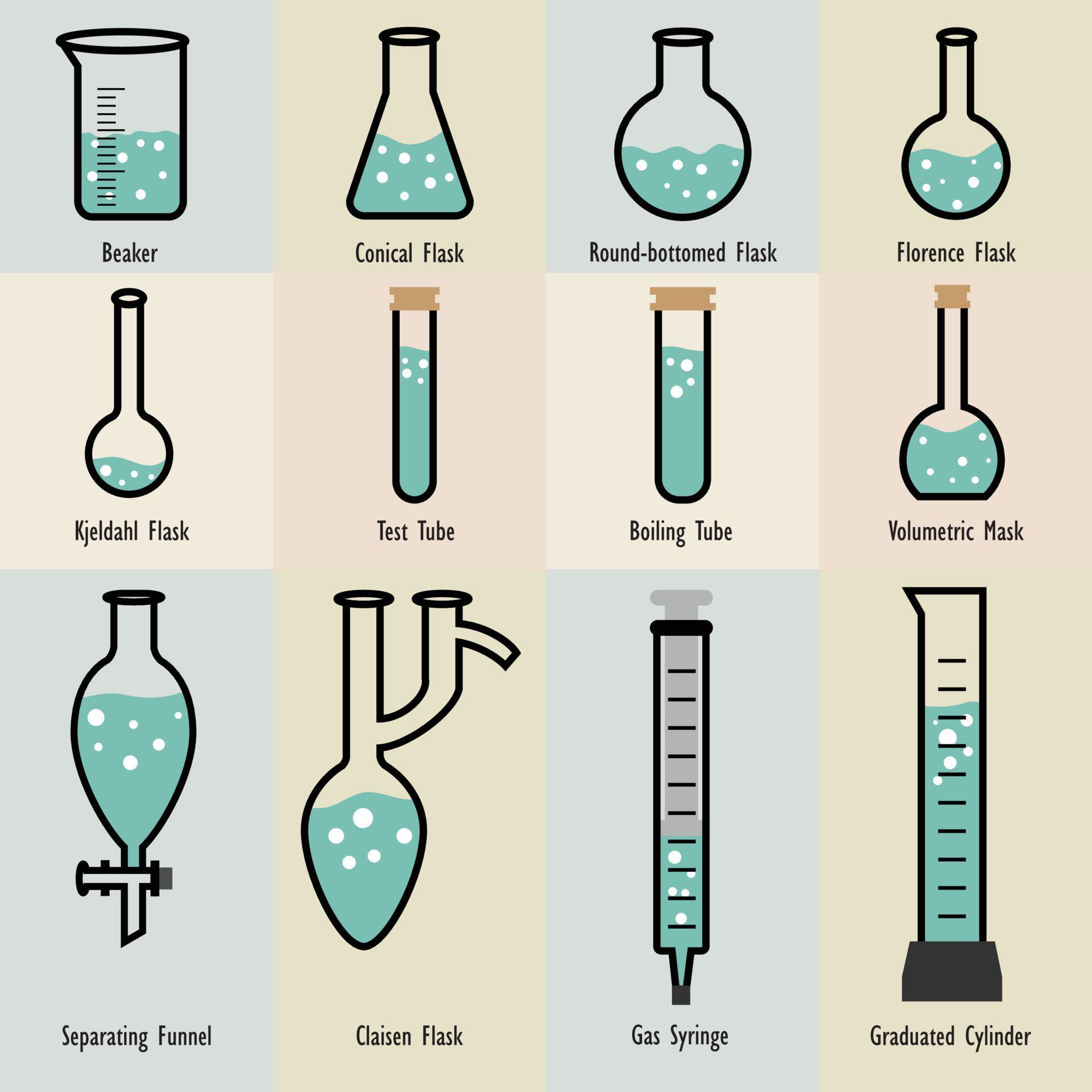 Laboratory glassware vector illustration design. 7334751 Vector Art at ...