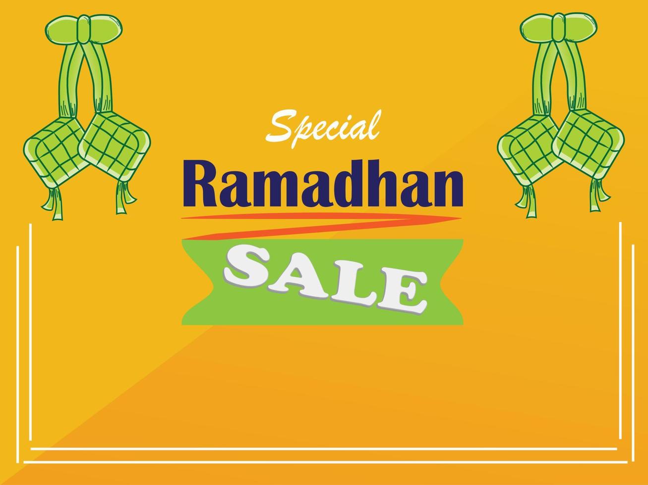 diseño de promoción de plantilla de banner de venta de ramadán, adecuado para promoción web y redes sociales, ilustración vectorial. vector