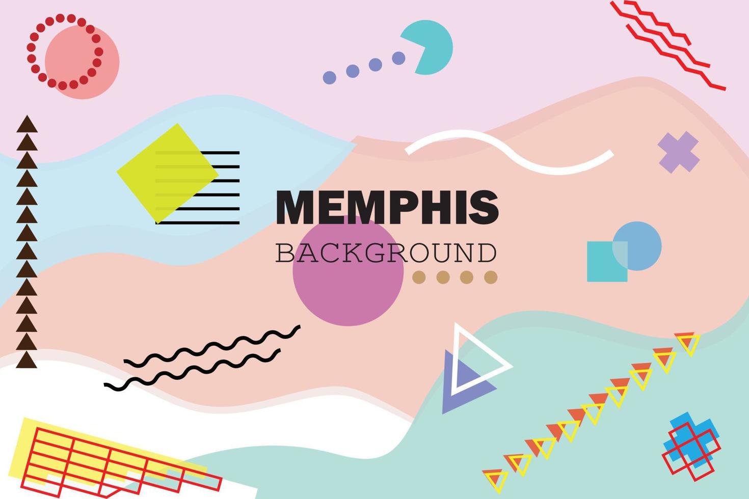 Abstract background with memphis style and soft color. vector