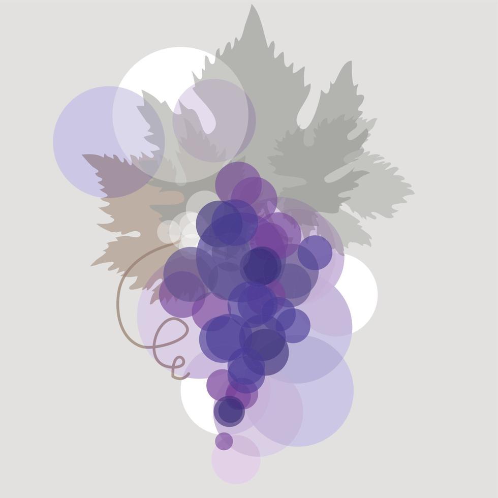 ilustración de vector de uva de vino en estilo de concepto abstracto