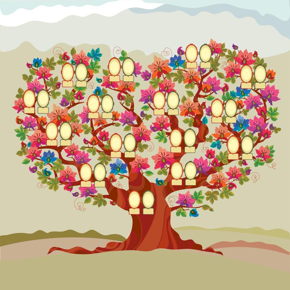 life tree for the family vector