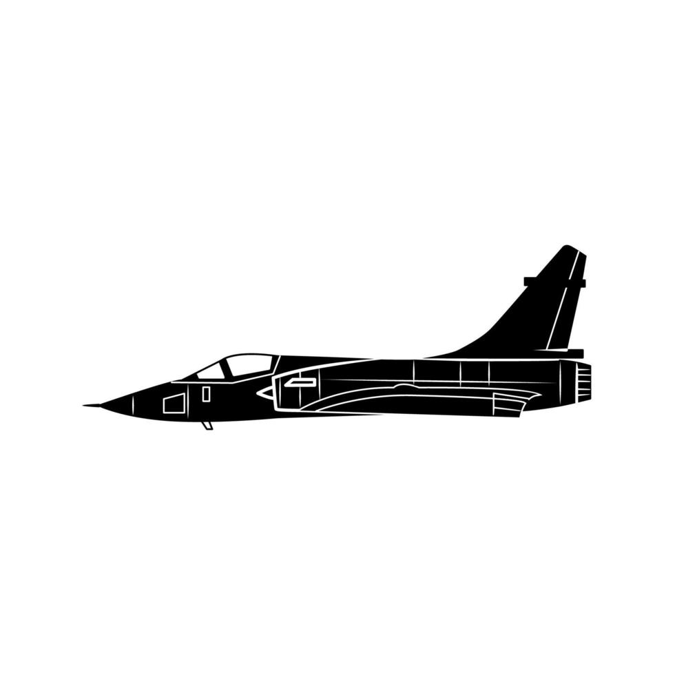 icono de avión militar vector