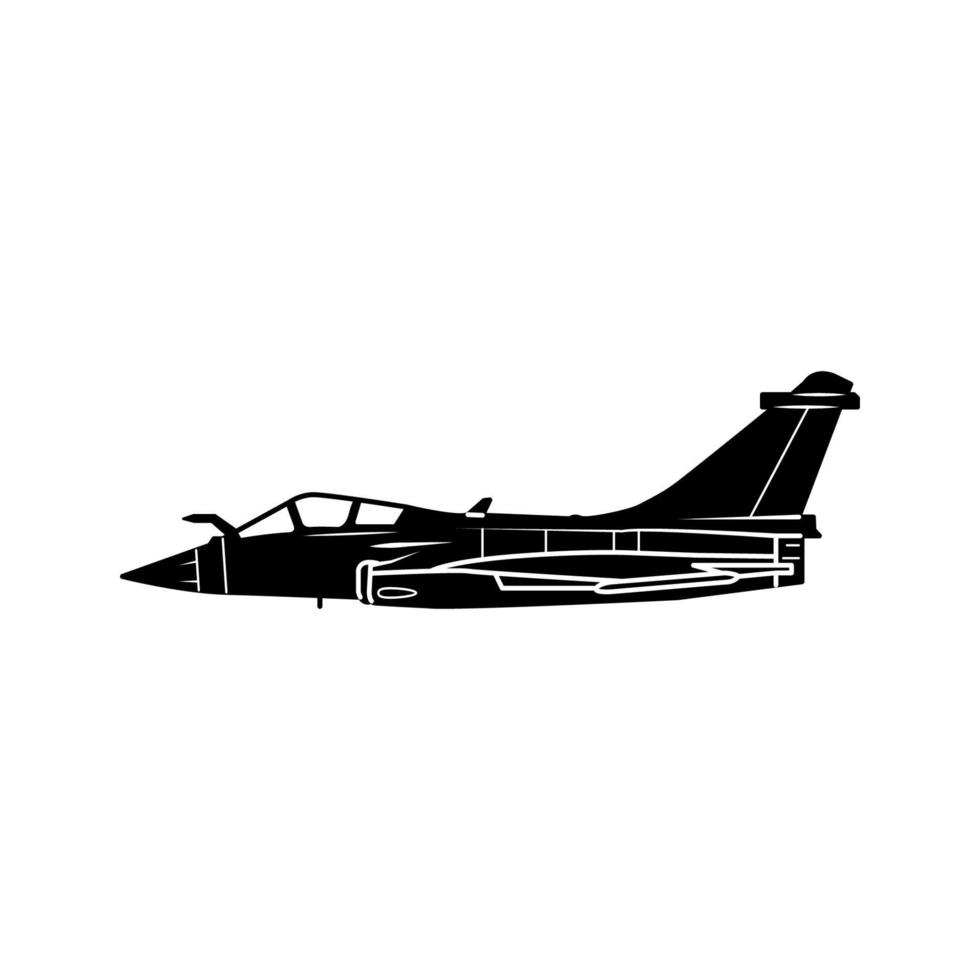 icono de avión militar vector