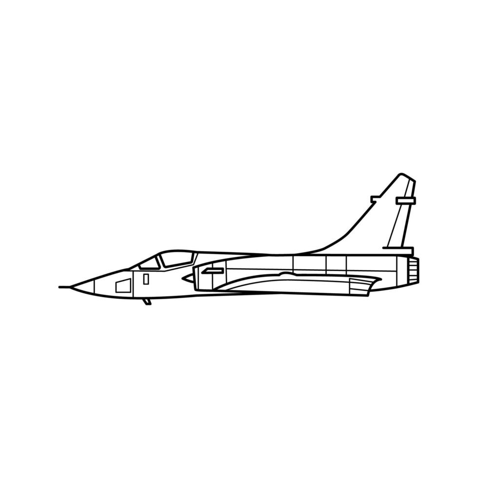 icono de avión militar vector