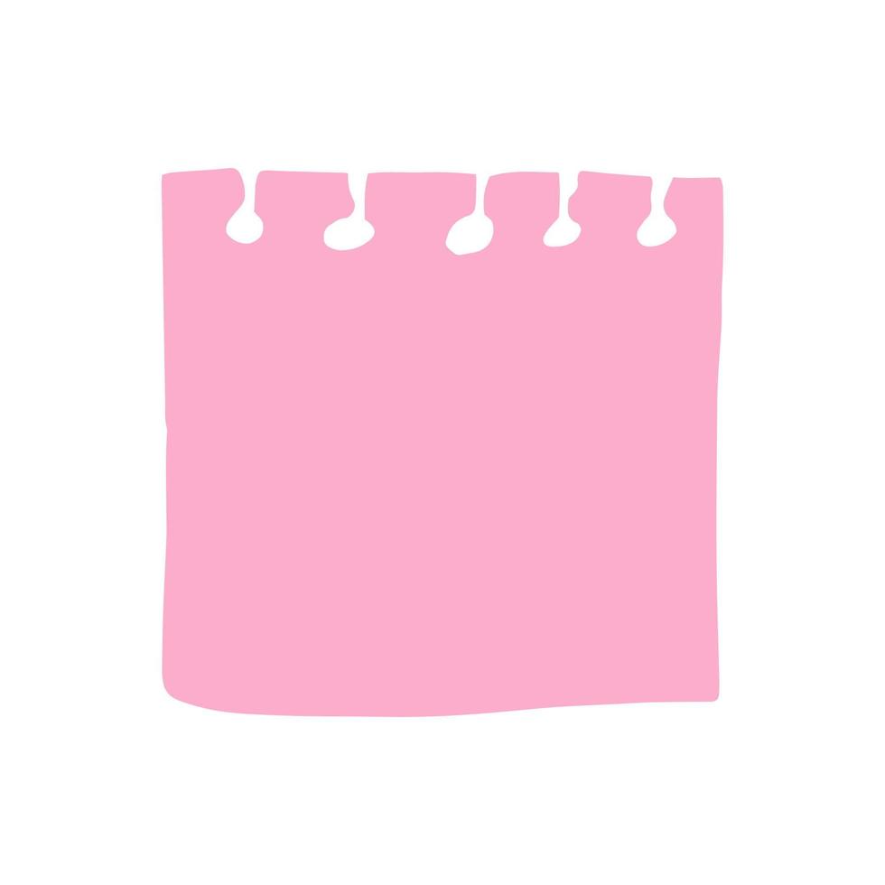 note sheet. notepad torn page. illustration hand drawn in doodle style. minimalism, cartoon. icon, template vector