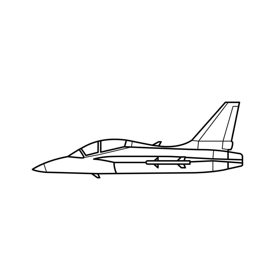 icono de avión militar de entrenamiento vector