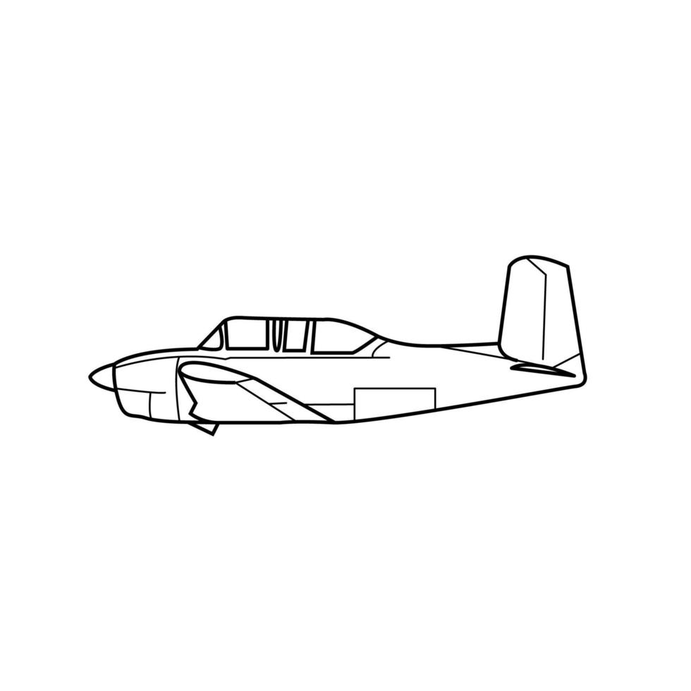 military propeller training plane icon vector