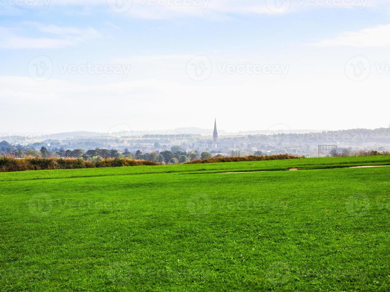HDR English country panorama in Salisbury photo