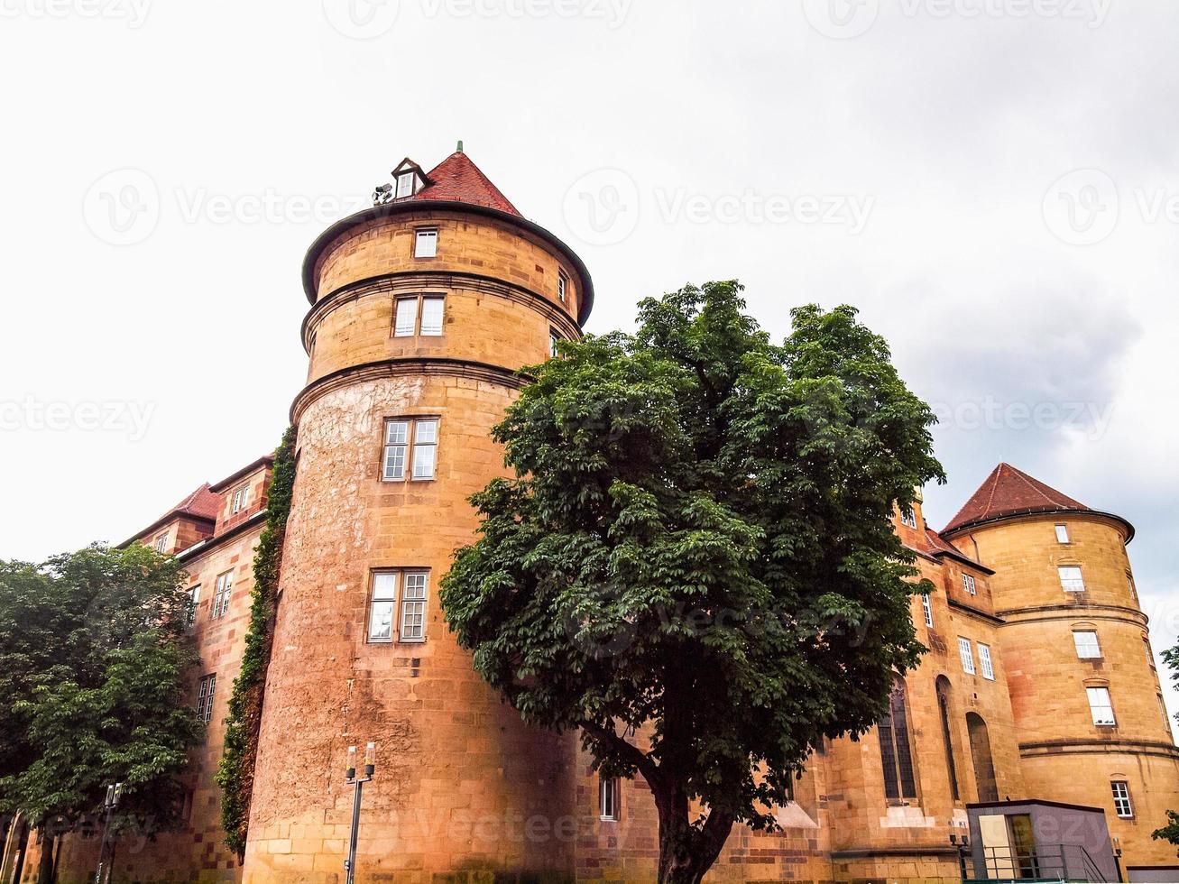 hdr altes schloss antiguo castillo, stuttgart foto